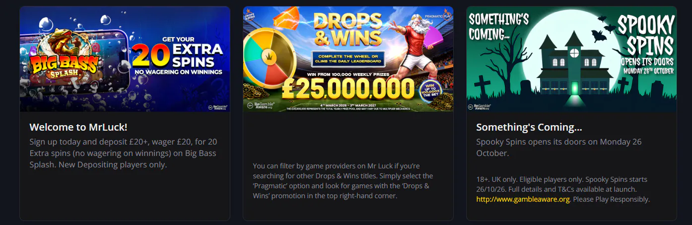 Welcome Spins, Drops & Wins